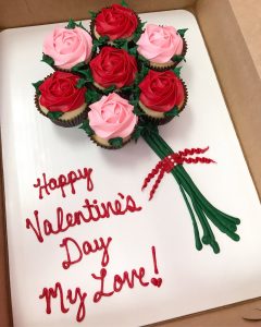 Rose flower cupcake